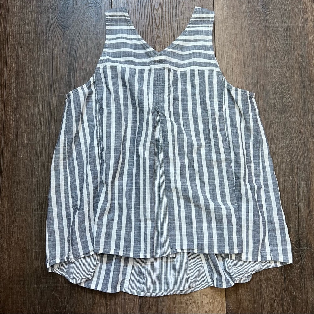 Madewell stripe linen trapeze top